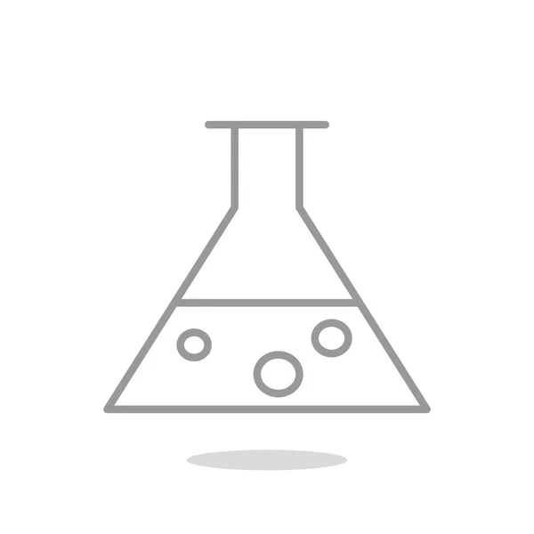 Kémiai lombik egyszerű pókháló ikon — Stock Vector
