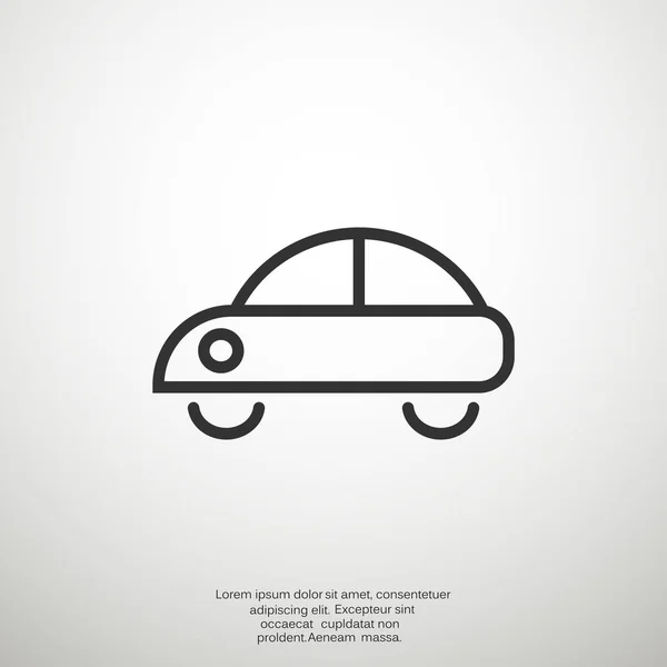 Icono de coche línea simple — Vector de stock