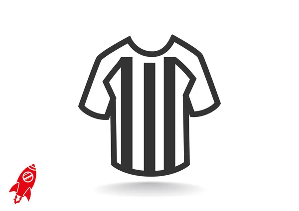 Voetbal T-shirt web pictogram — Stockvector