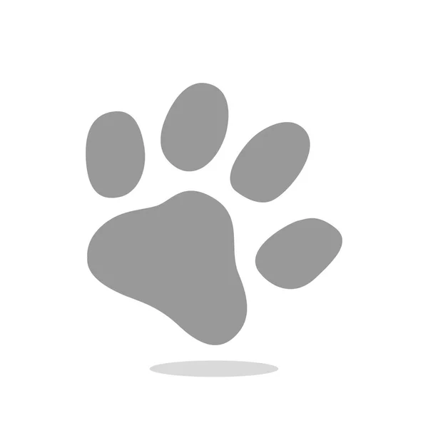 Perro pata pista simple icono — Vector de stock