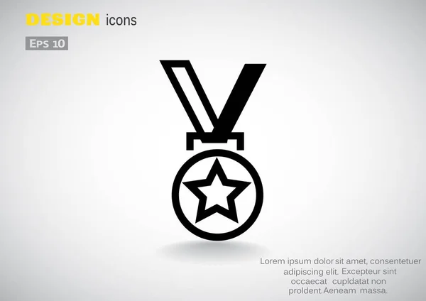 Icône web médaille — Image vectorielle