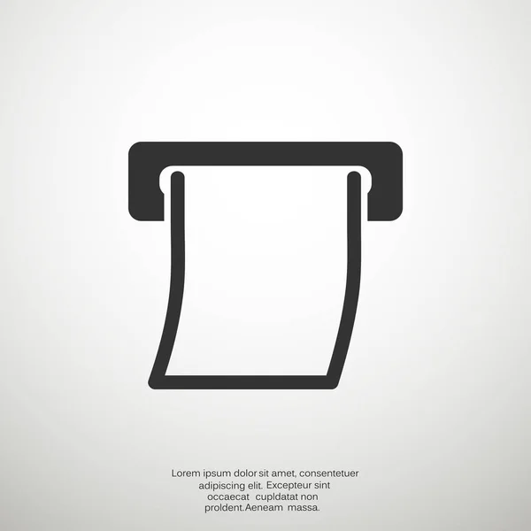 Icono de papel en blanco — Vector de stock