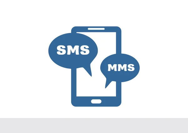 Smartphone with sms bubbles icon — Stock Vector