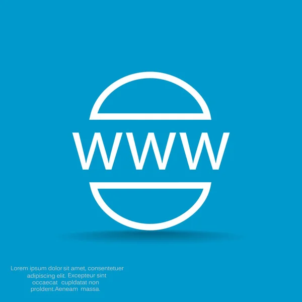 Www web pictogram — Stockvector