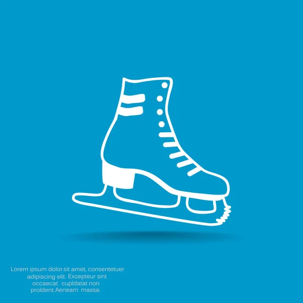Ikon web sepatu skate - Stok Vektor