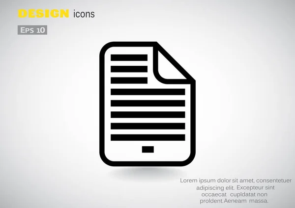 Archivo de documento icono web simple — Archivo Imágenes Vectoriales