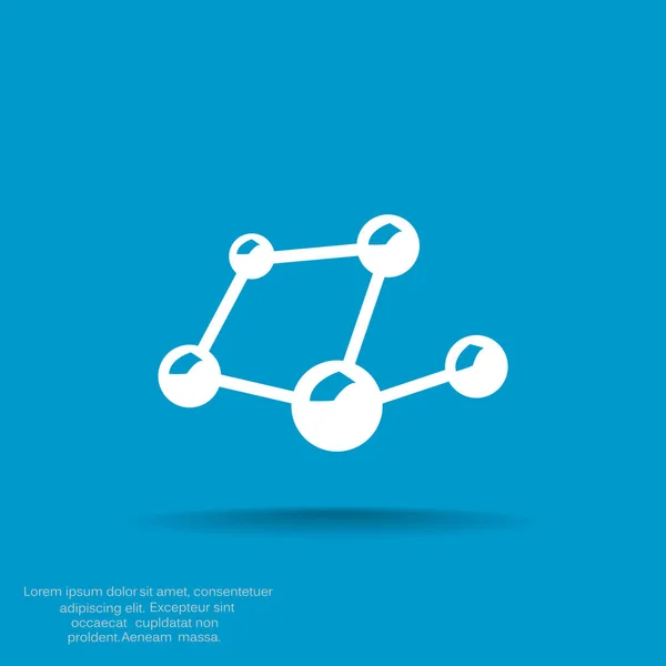 Sociaal netwerk één pictogram — Stockvector