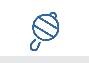 Icône de hochet de bébé simple, contour vector illustration