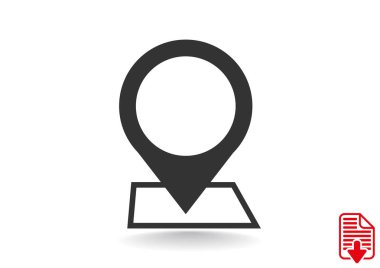 Konum işaretçisi basit simgesine