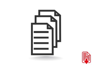 Dosyaları veya belgeleri web simgesi