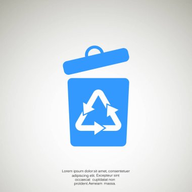 Atık geri dönüşüm sembolü ile okları