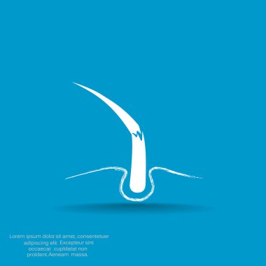 Hasarlı saçın web simgesi