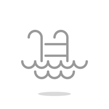 Dalgalar simgesi ile havuzu merdiveni