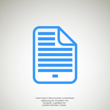 Belge dosya basit web simgesi