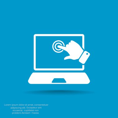 Dokunmatik ekranda dizüstü web simgesi