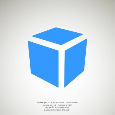 Basit küp web simgesi