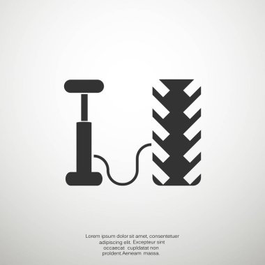 Hava pompası ve lastik web simgesi