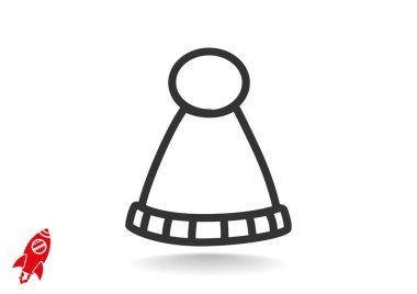 Kış şapka web simgesi