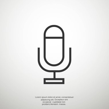 Basit mikrofon web simgesi