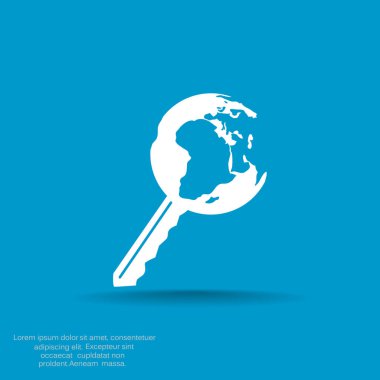 Dünya web simgesi anahtarı