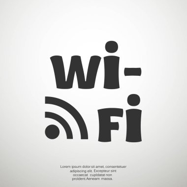 Wi-Fi yazıt dalgalar simgesiyle