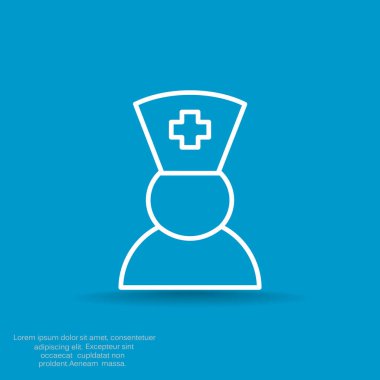 Hemşire basit simgesi