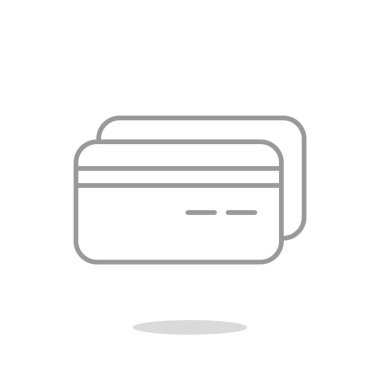 Plastik kart basit web simgesi