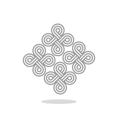 Eğrisi simetrik şekiller desen