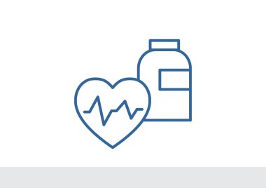 Kardiyoloji tıp basit web simgesi