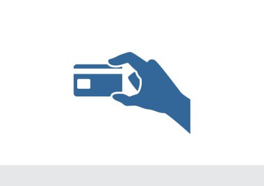 plastik kart tutan el