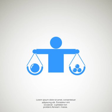 İnsan ölçekler basit web simgesi