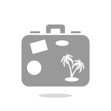 Turist bavul basit web simgesi