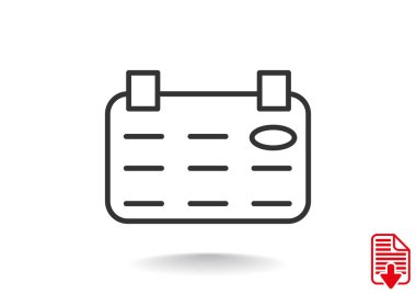 Takvim basit web simgesi yaprak