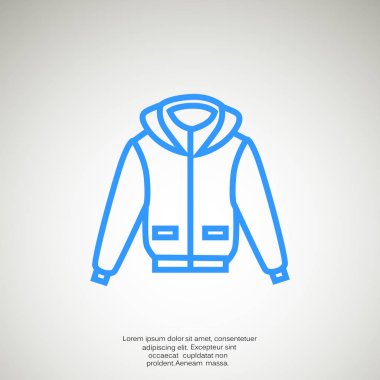 Kış ceket düz simgesi