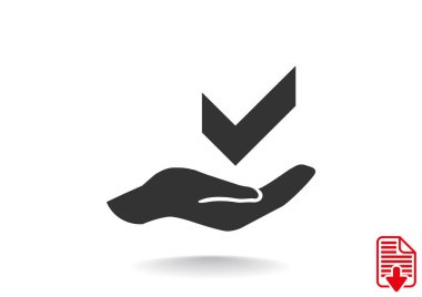 el web simgesi üzerinde onay işareti