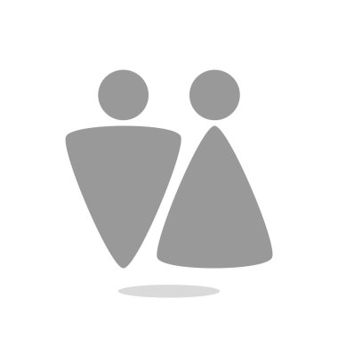 Cinsiyet işaretleri ile WC simgesi