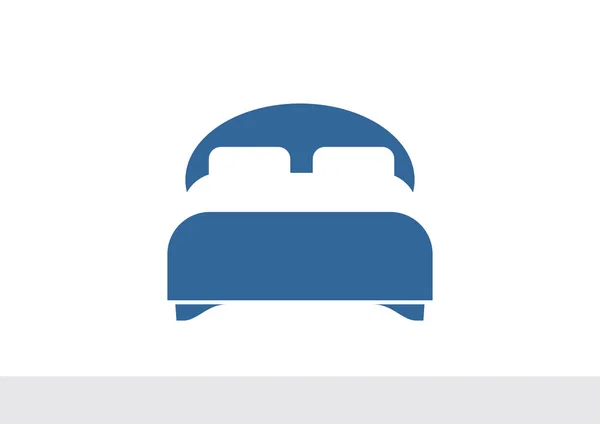 Cama doble icono web — Vector de stock