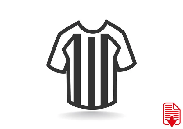 Voetbal T-shirt web pictogram — Stockvector