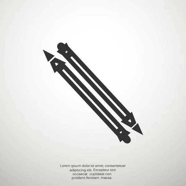 Bleistifte Web-Symbol — Stockvektor