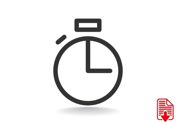 Eenvoudige stopwatch web pictogram — Stockvector