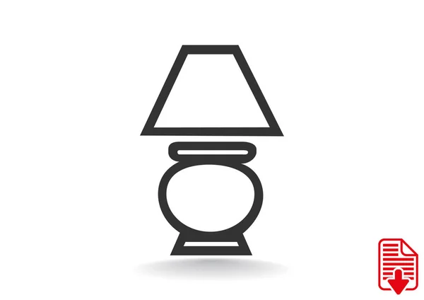 Jednoduché svítidlo ikona — Stockový vektor