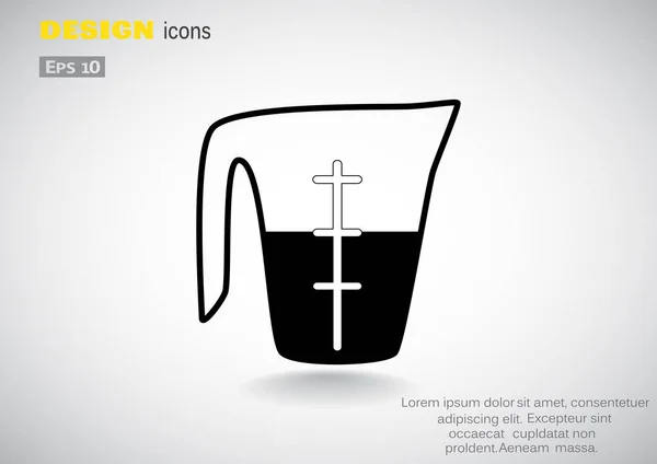 Coupe de mesure avec icône liquide — Image vectorielle