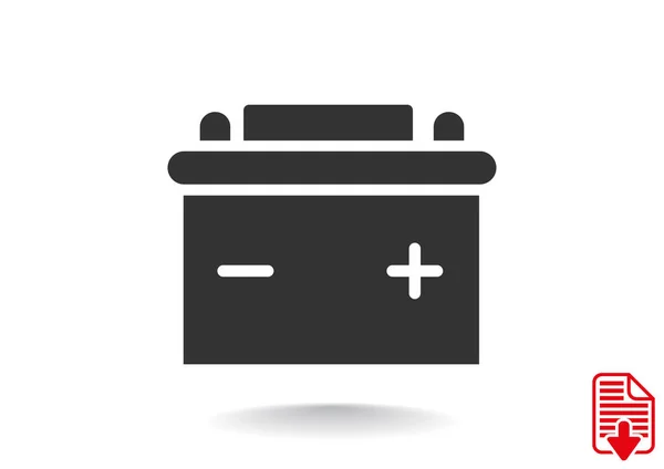 Eenvoudige auto web accupictogram — Stockvector