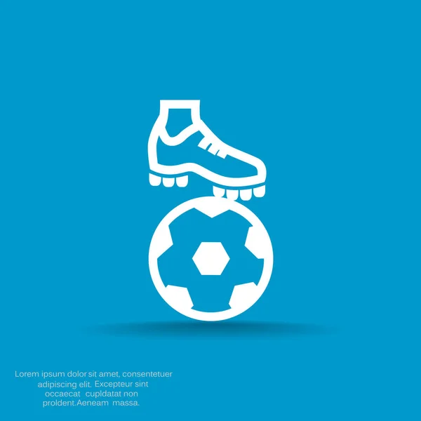 Football boot with ball — Stock Vector