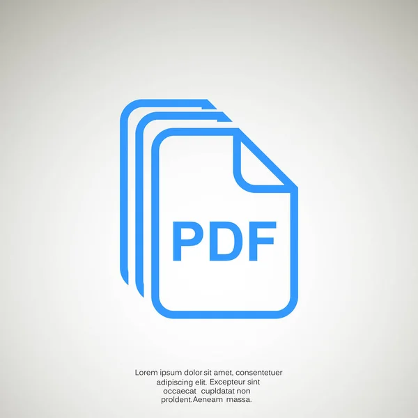 Ikona sieci web proste pliki PDF — Wektor stockowy