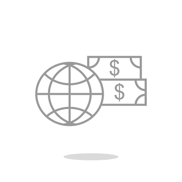 Money revolves around world — Stock Vector