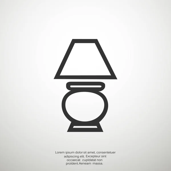 Eenvoudige lamp pictogram — Stockvector
