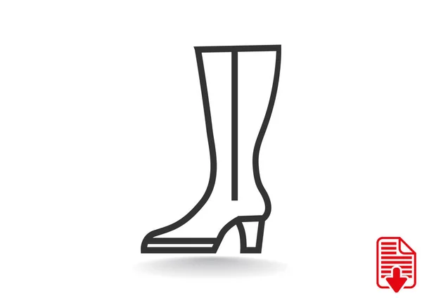 Vrouwen boot pictogram — Stockvector