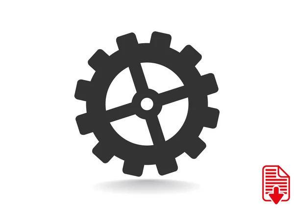 Cogwheel icono web — Vector de stock