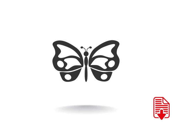 Simple butterfly web icon — Stock Vector